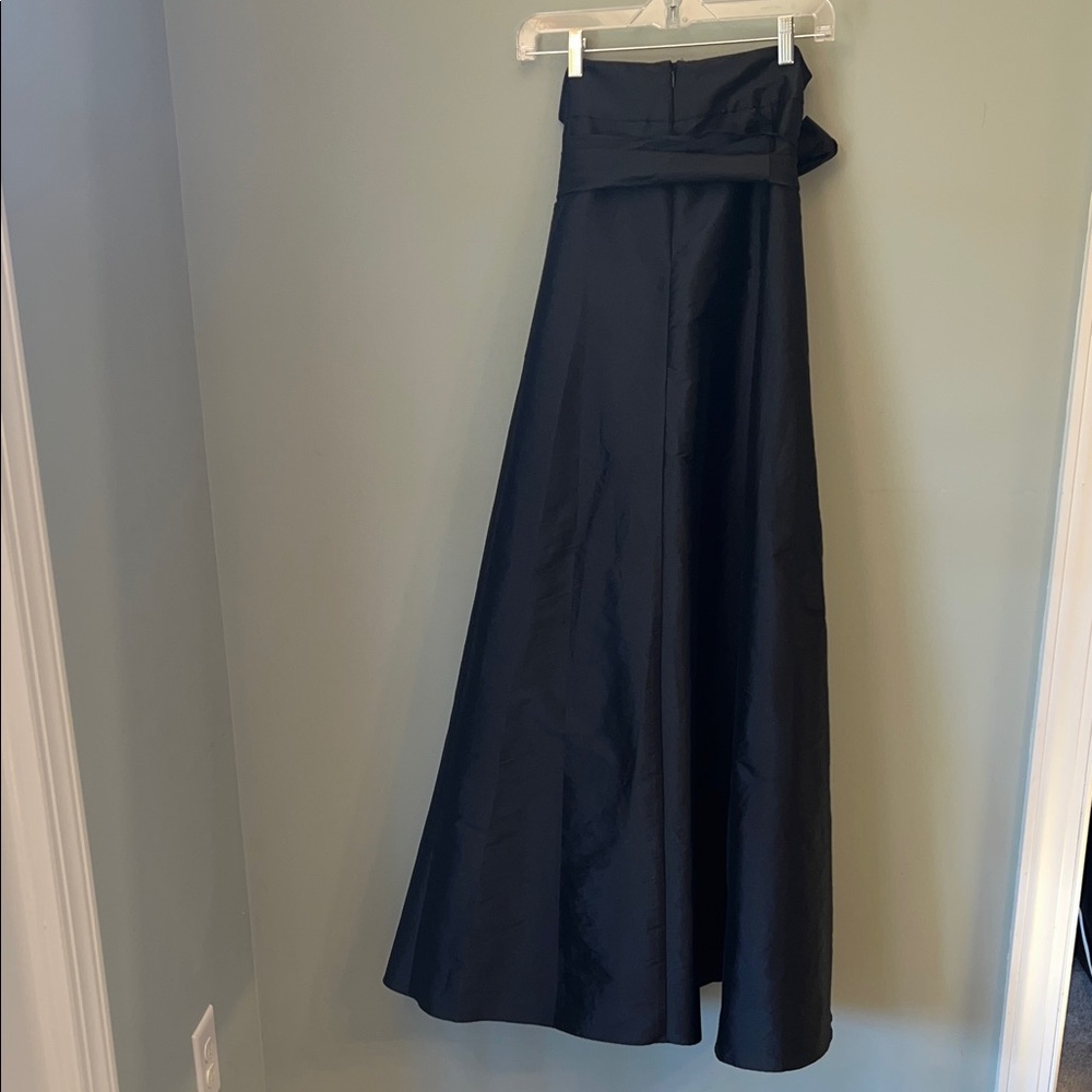 Adrianna Papell Elegant Black Maxi Skirt with Tie Detail and Pockets Sz 14 - Picture 5 of 8